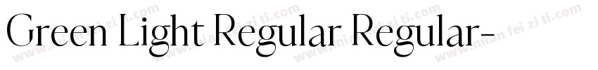 Green Light Regular Regular字体转换